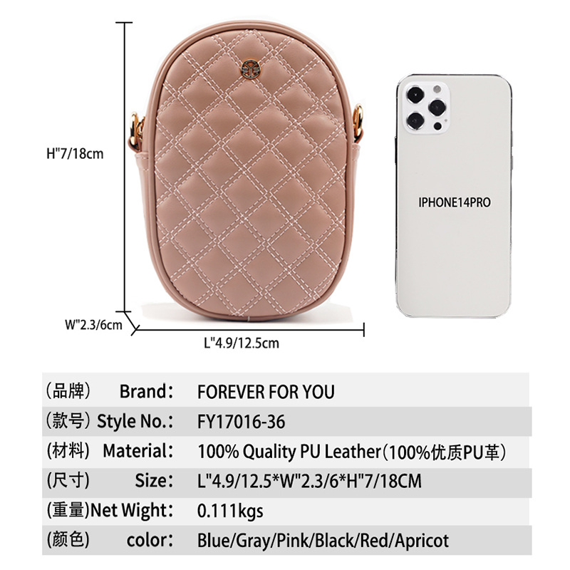 FASHION&ELEGANT CROSSBODY BAG HANDMADE HIGH QUALITY PU PHONE BAG