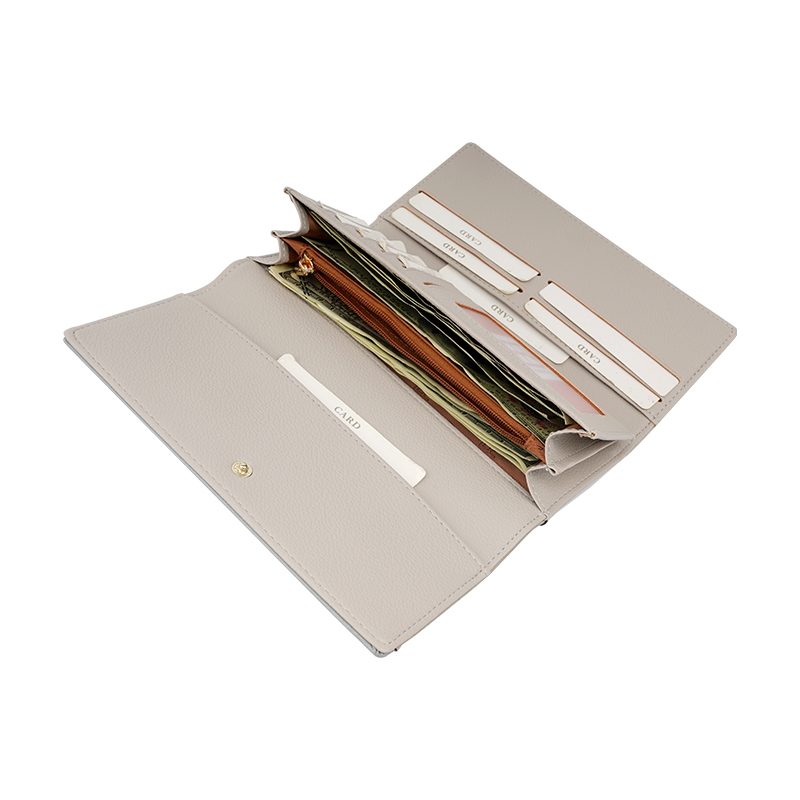 HOT SELLING GEOMETRIC SHAPES LADY WALLET LONG TRI-FOLD ZIPPER CLUTCH WALLET