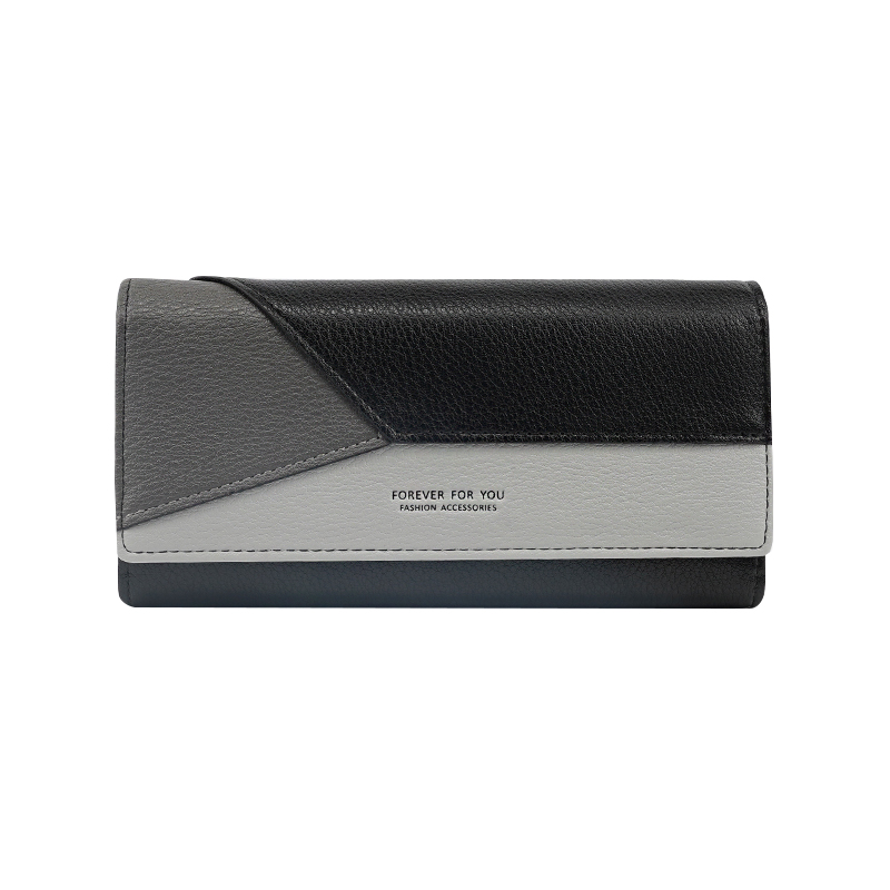 HOT SELLING GEOMETRIC SHAPES LADY WALLET LONG TRI-FOLD ZIPPER CLUTCH WALLET