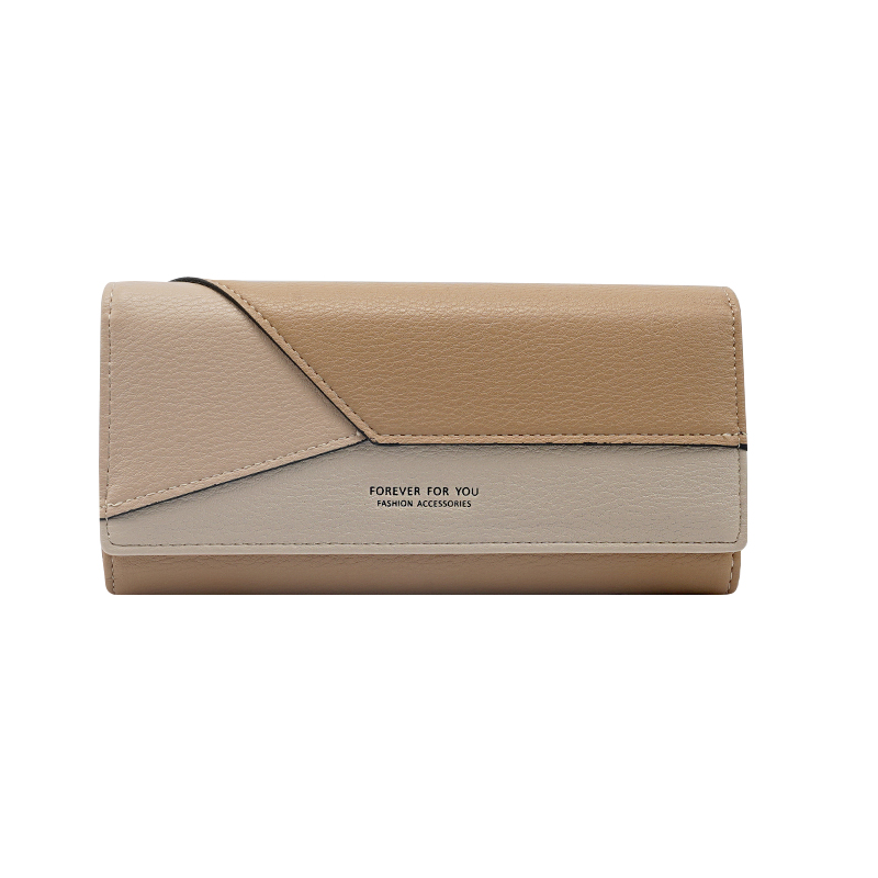 HOT SELLING GEOMETRIC SHAPES LADY WALLET LONG TRI-FOLD ZIPPER CLUTCH WALLET