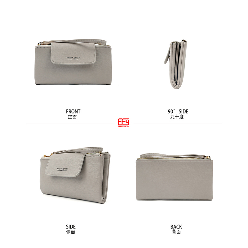 WOMENS WALLET CARD HOLDER PORTABLE WALLET LADIES PURSE WITH WRIST STRAP