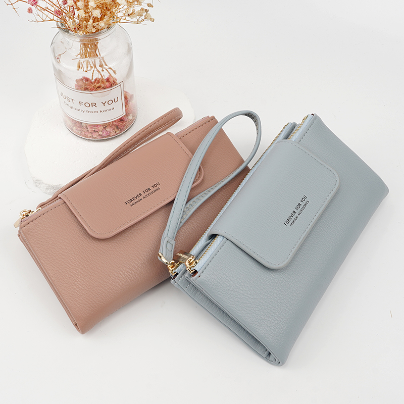 WOMENS WALLET CARD HOLDER PORTABLE WALLET LADIES PURSE WITH WRIST STRAP