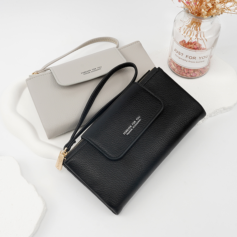 WOMENS WALLET CARD HOLDER PORTABLE WALLET LADIES PURSE WITH WRIST STRAP