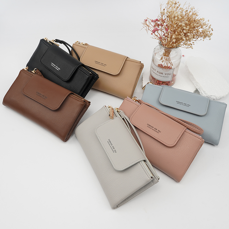 WOMENS WALLET CARD HOLDER PORTABLE WALLET LADIES PURSE WITH WRIST STRAP
