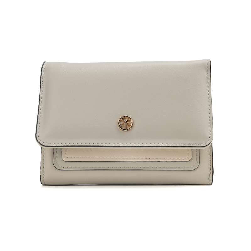 LEISURE LADY CLUTCH WALLET MIX COLOR DESIGN WOMEN ZIPPER SHORT PU WALLET