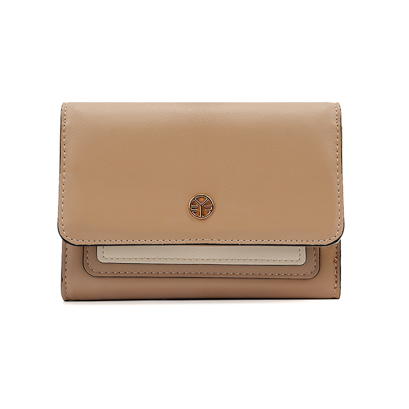 LEISURE LADY CLUTCH WALLET MIX COLOR DESIGN WOMEN ZIPPER SHORT PU WALLET