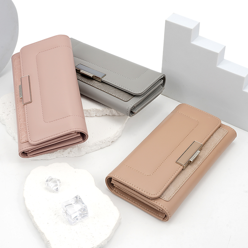 FOREVER FOR YOU LONG TRI FOLD WALLET LADY CLUTCH PHONE ZIPPER WALLET