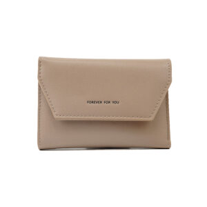 DURABLE 100% PU WALLET SHORT ZIPPER CARD HOLDER WALLET FOR LADY