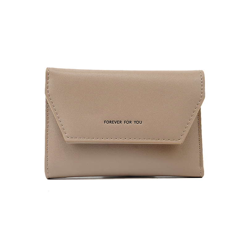 DURABLE 100% PU WALLET SHORT ZIPPER CARD HOLDER WALLET FOR LADY