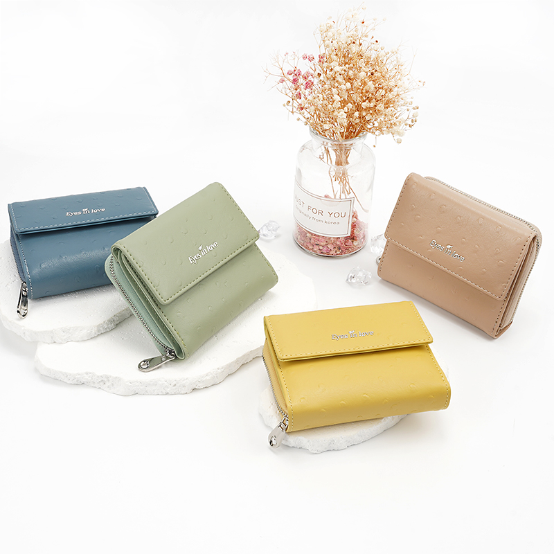 MINI FASHION WOMEN CLASSIC LEISURE WALLET SHORT PU WALLET COIN PURSE