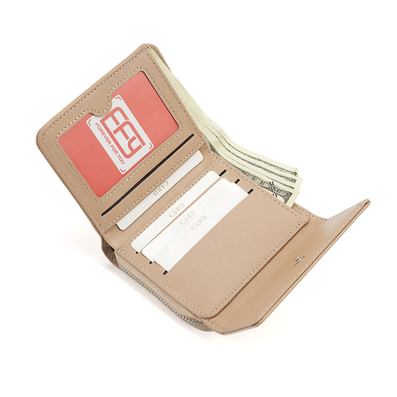 MINI FASHION WOMEN CLASSIC LEISURE WALLET SHORT PU WALLET COIN PURSE